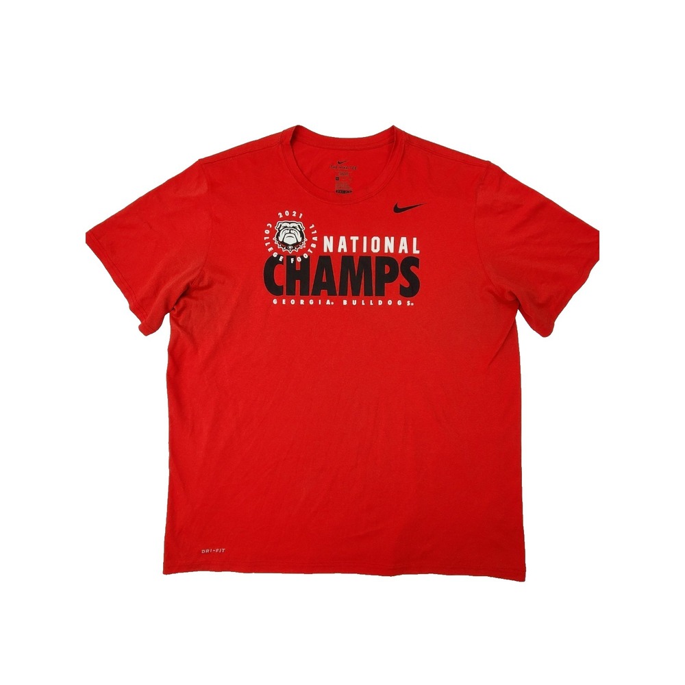 Nike Georgia Bulldogs 2021 National Champs Dri-FIT T-Shirt Red Men XXL
